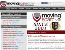 Tablet Screenshot of movingscam.com